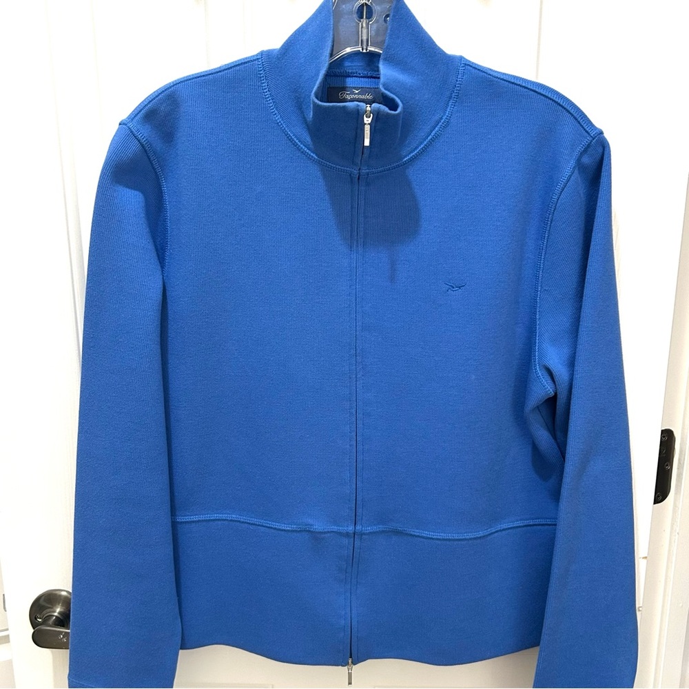 Falconnable 100% Cotton Blue Zip-Up Jacket Size M